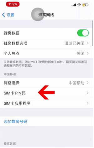 原阳苹果14维修网分享如何给iPhone14的SIM卡设置密码 